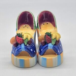 Vintage Carmen Miranda Ceramic Salt & Pepper Shakers By Pelzman For Vandor 1999